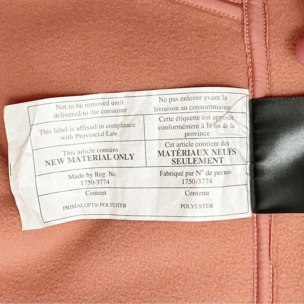 NWT Lululemon Textured Fleece Full Zip Jacket Pink Savannah Size 12 Athleisure